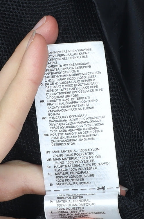 Adidas Boys Black 12 Years Windbreaker Jacket Hooded Sports Coat