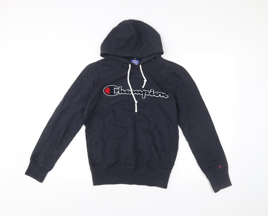 Champion Men’s XS Navy Hoodie Pullover Logo Embroidered Cotton
