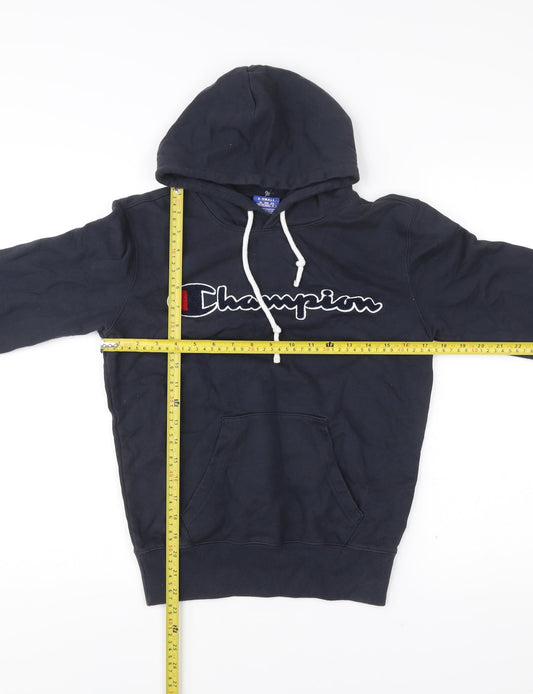 Champion Men’s XS Navy Hoodie Pullover Logo Embroidered Cotton
