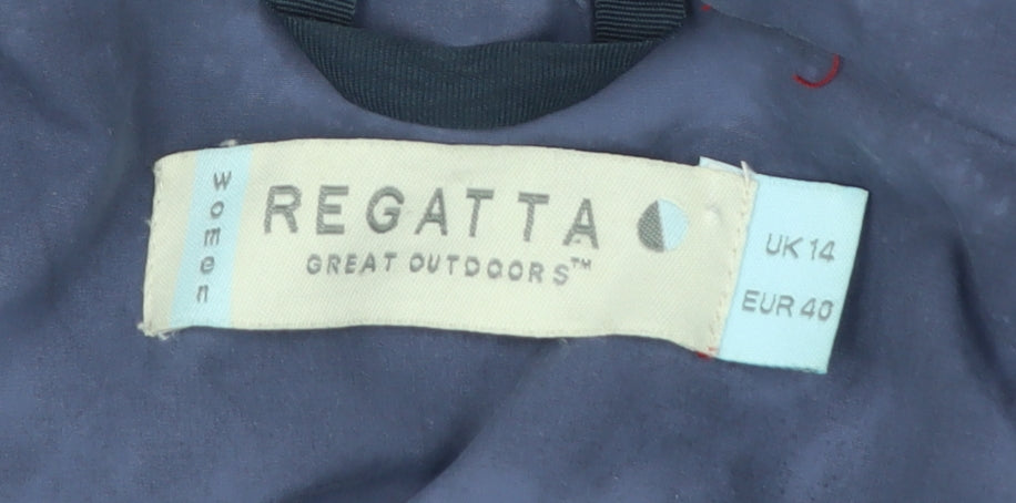 Regatta Women’s Purple Waterproof Hooded Rain Coat Jacket UK 14