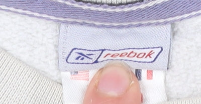 Reebok Boys Beige Pullover Sweatshirt 14 Years Logo Crew Neck Vintage