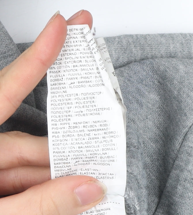 Puma Boys Grey Jogger Sweatpants 9-10 Years Cotton Blend Activewear