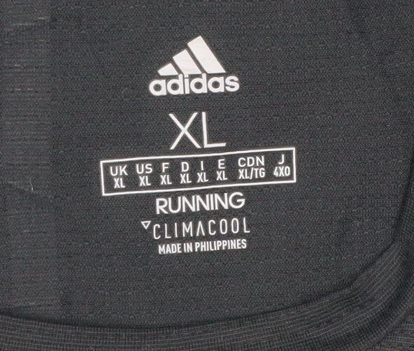Adidas Mens Black XL ClimaCool Running T-Shirt Short Sleeve