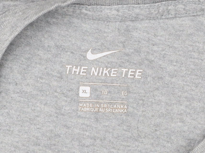 Nike Men’s Grey XL T-Shirt Short Sleeve Crew Neck Cotton