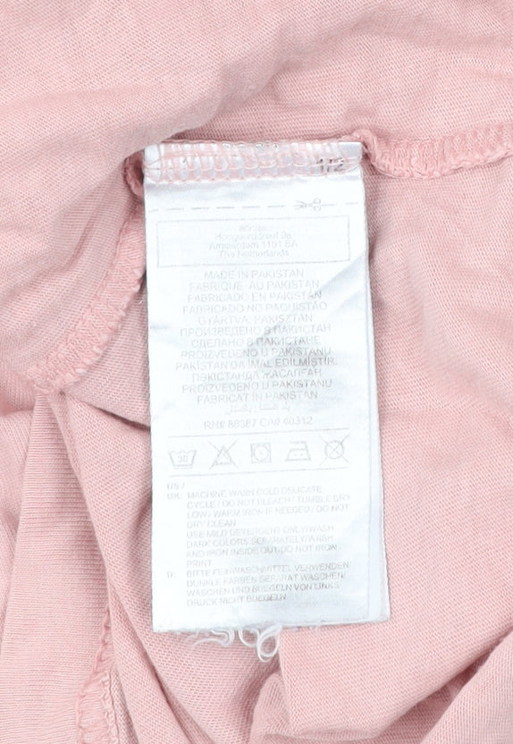Adidas Men’s Pink XL T-Shirt Graphic Logo Cotton Crew Neck