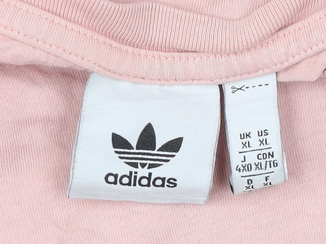 Adidas Men’s Pink XL T-Shirt Graphic Logo Cotton Crew Neck