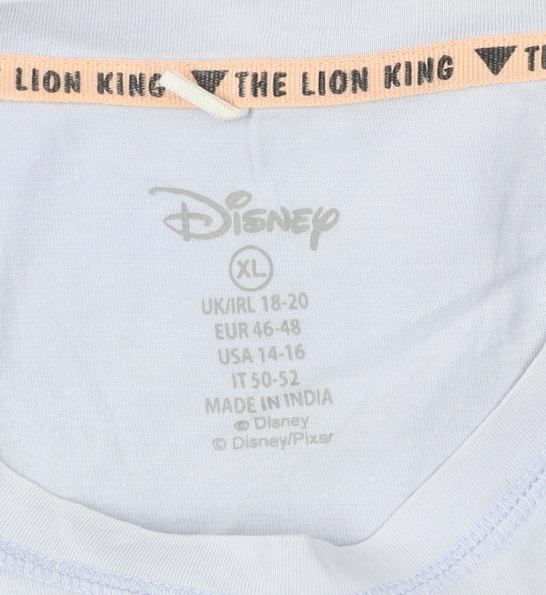 Disney Lion King Women’s Blue XL Graphic T-Shirt Short Sleeve