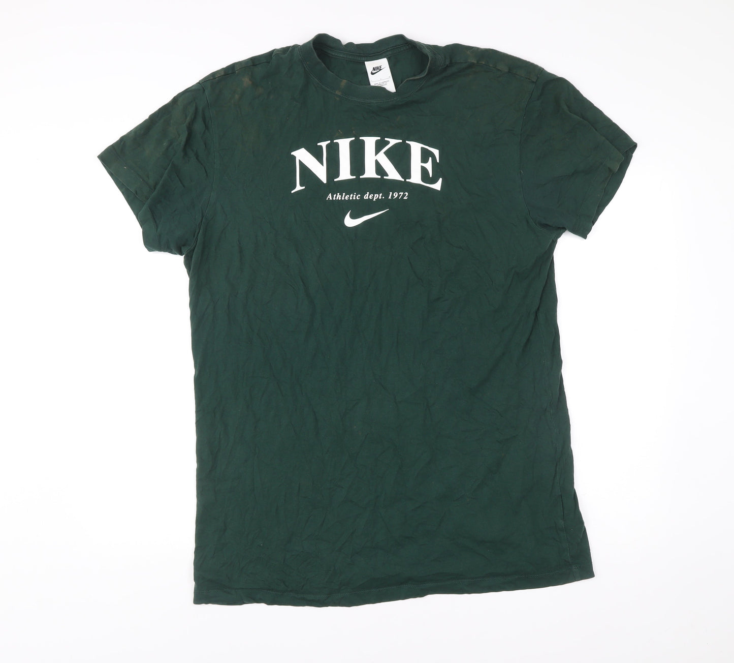 Nike Men’s Green L Graphic Sports Cotton T-Shirt