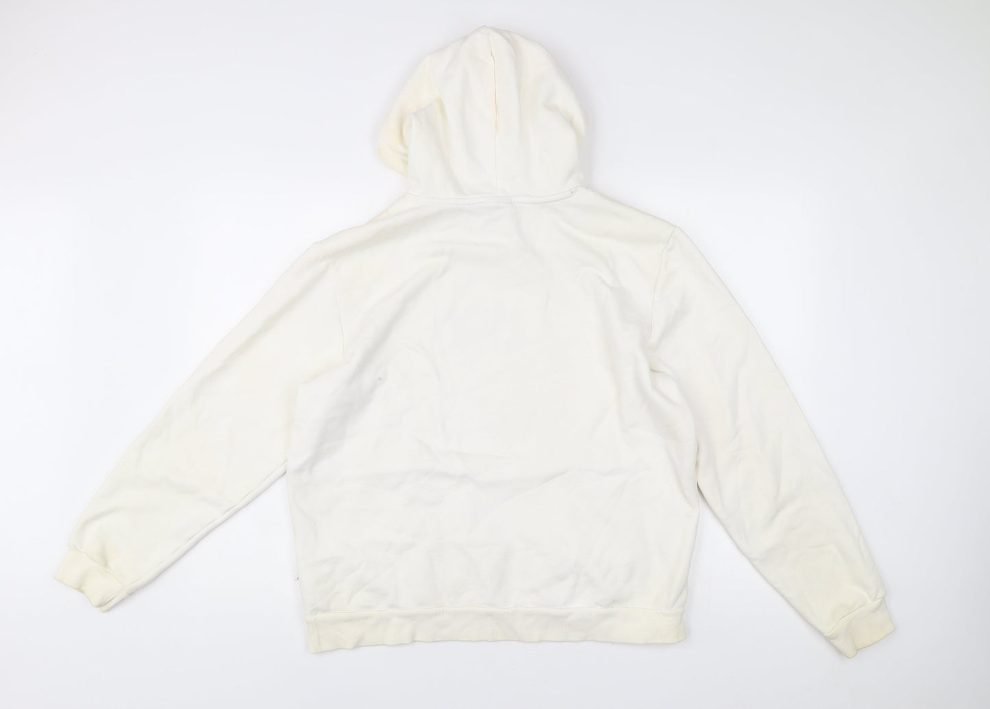 Puma Men's White Pullover Hoodie L Logo Graphic Sportswear