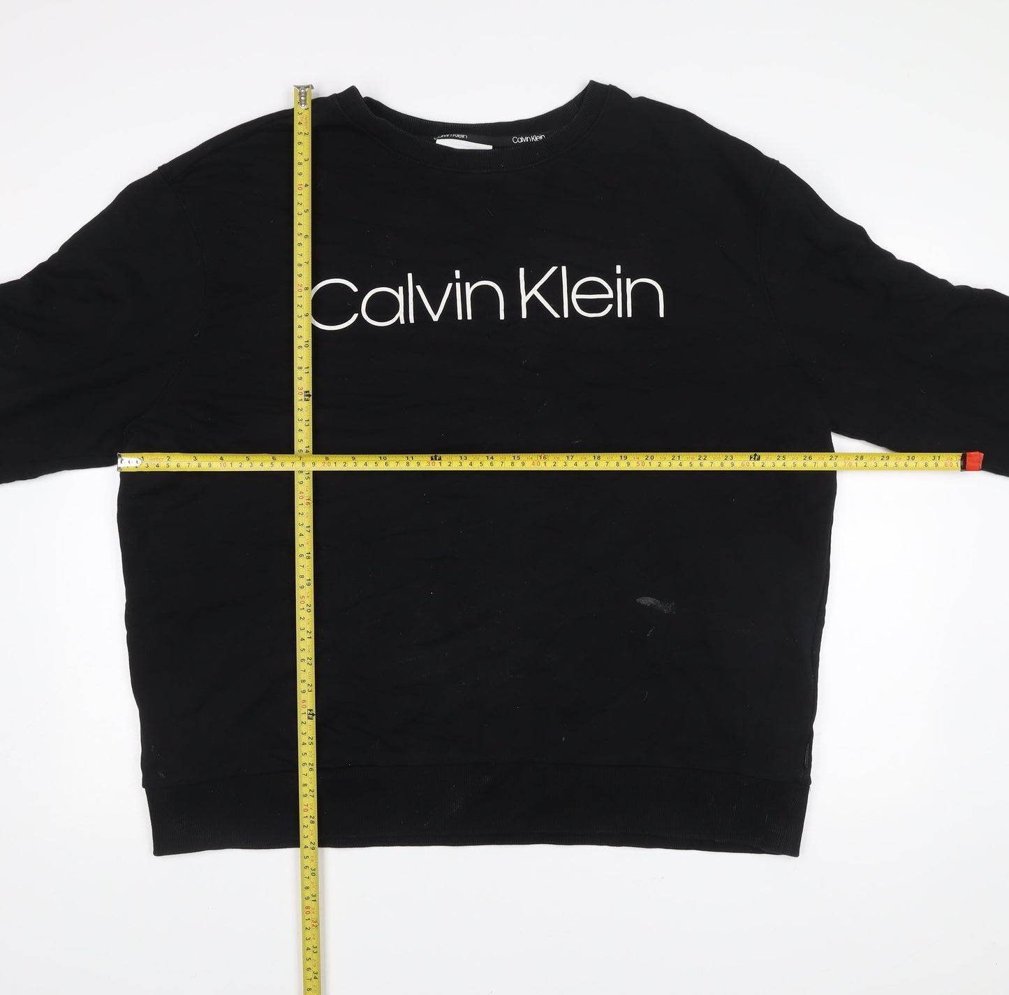 Calvin Klein Men's Black 3XLT Logo Pullover Sweatshirt