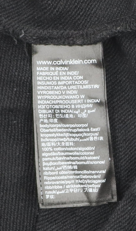 Calvin Klein Men's Black 3XLT Logo Pullover Sweatshirt