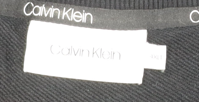 Calvin Klein Men's Black 3XLT Logo Pullover Sweatshirt