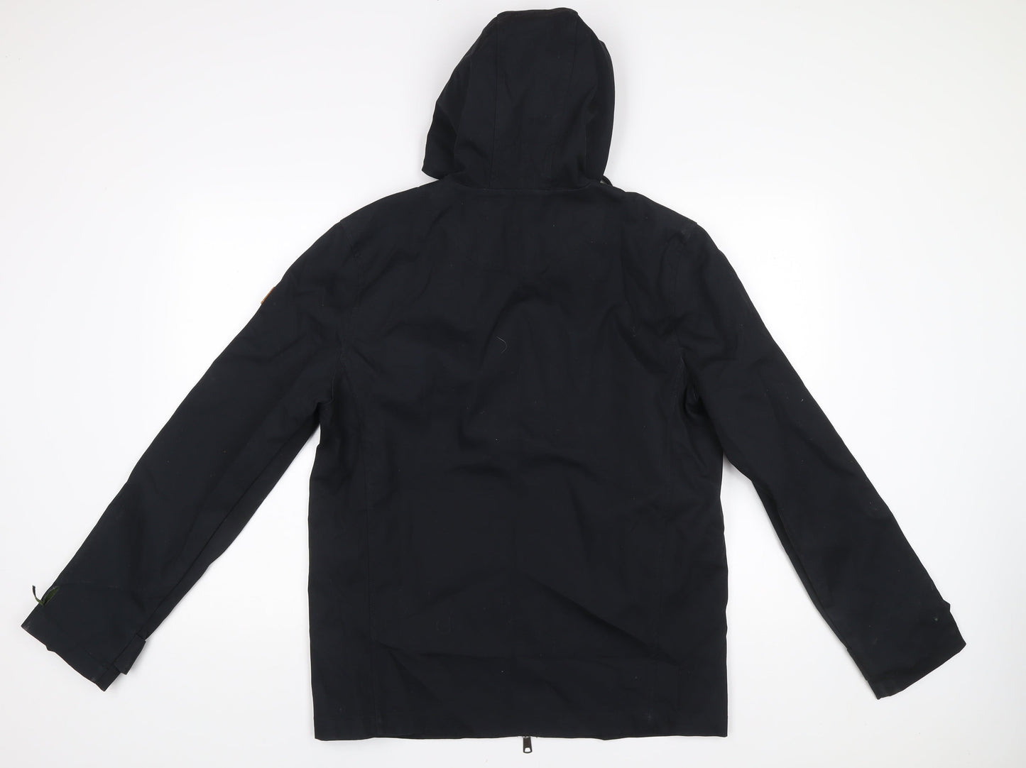 Lyle & Scott Men's Black Cotton Hooded Jacket Size M Casual Zip Coat