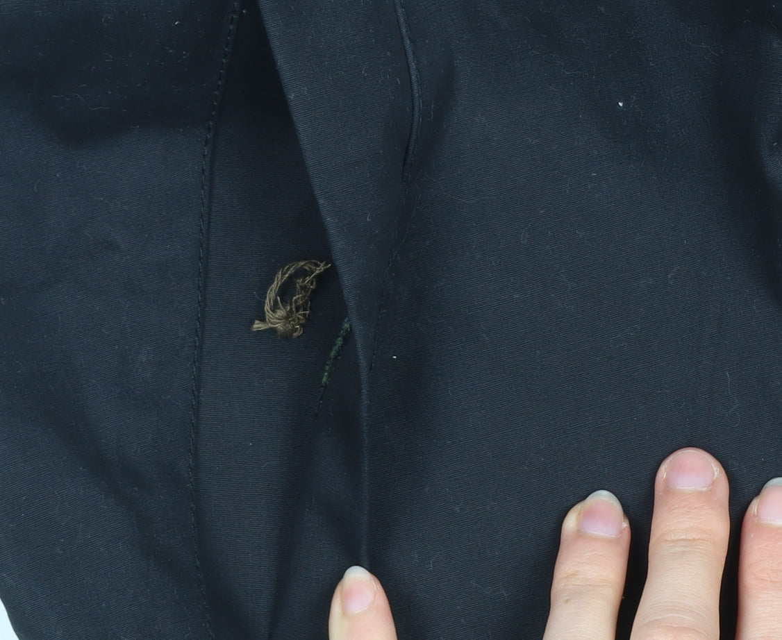 Lyle & Scott Men's Black Cotton Hooded Jacket Size M Casual Zip Coat