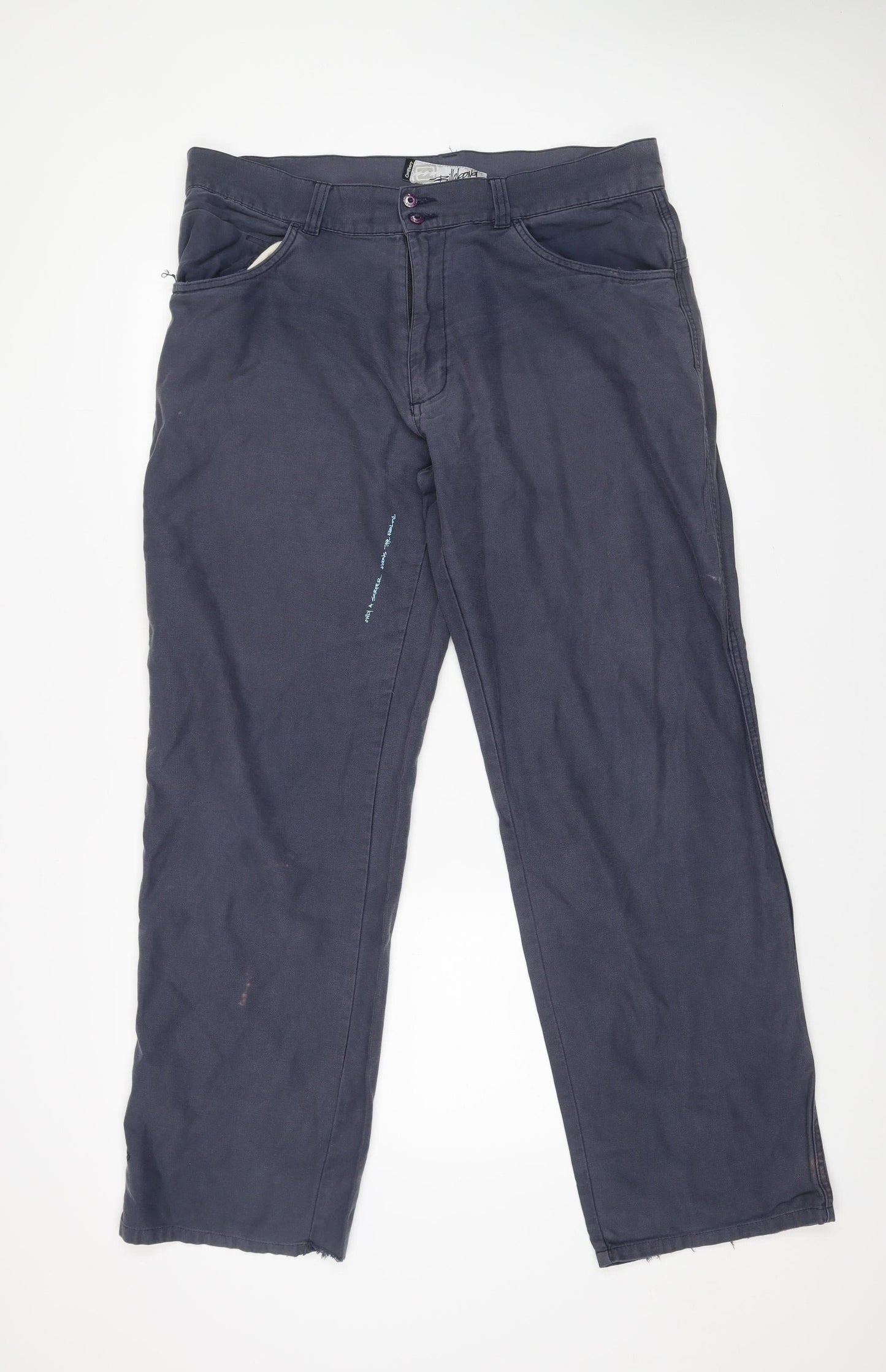Billabong Men’s Blue Chino Trousers Size 36 Straight Cotton