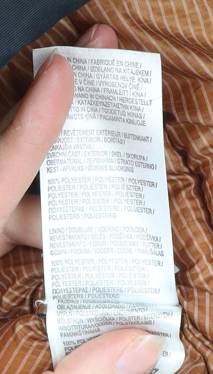 Lee Cooper Mens Black Polyester Hooded Parka Jacket Size M