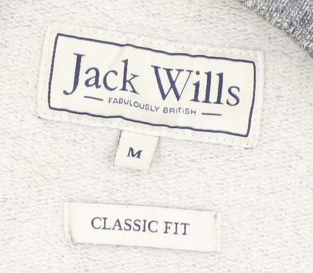 Jack Wills Men’s Grey Classic Fit Sweatshirt M Crew Neck Logo