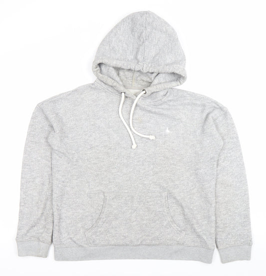 Jack Wills Womens Grey Hoodie Pullover UK 8 Cotton Blend Casual