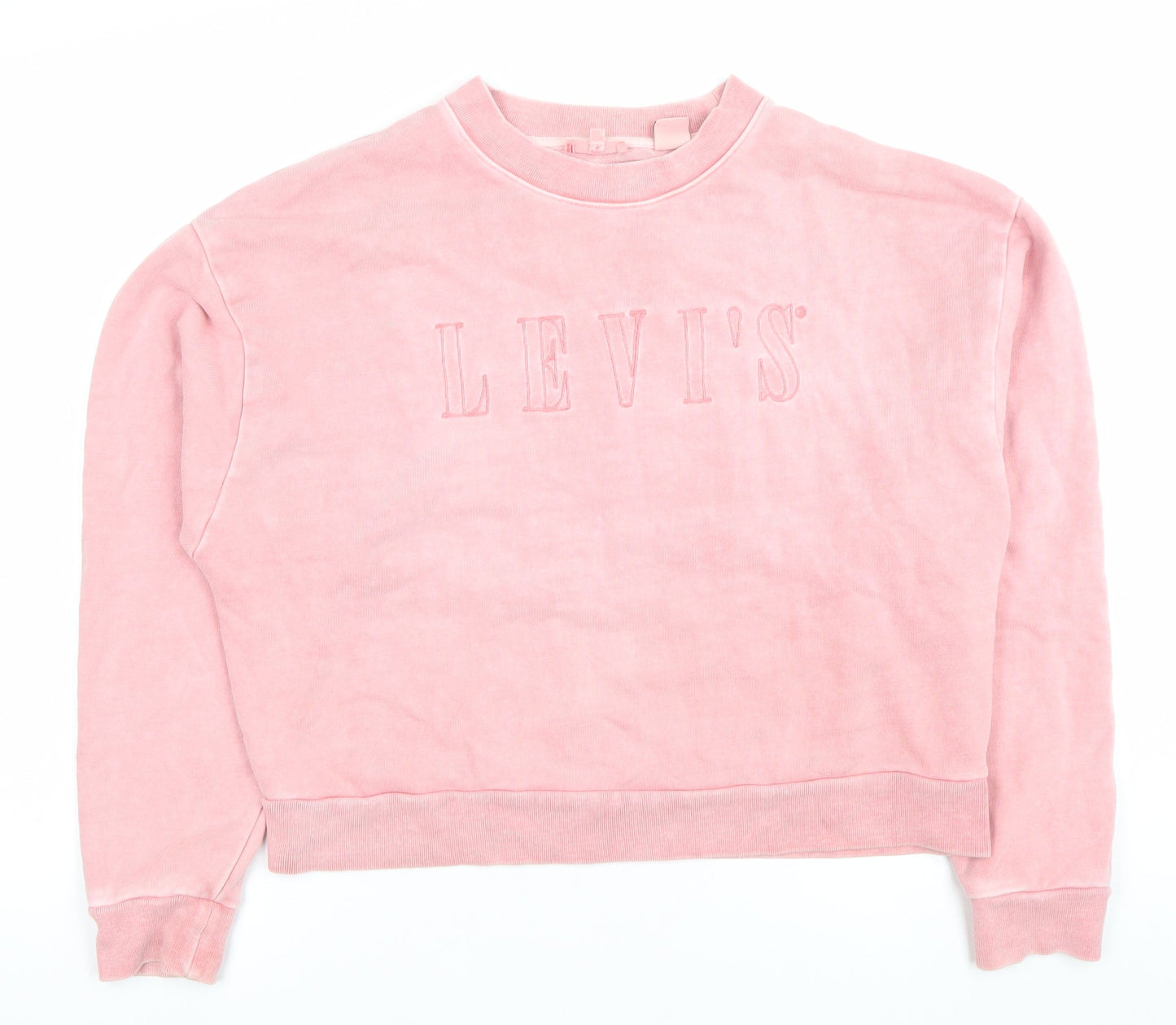 Levi's Womens Pink Embroidered Logo Pullover Sweatshirt XS