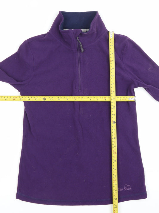 Peter Storm Women’s Purple Fleece Sweatshirt Size 8 Half Zip Outdoor