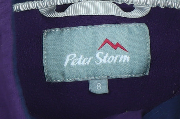 Peter Storm Women’s Purple Fleece Sweatshirt Size 8 Half Zip Outdoor