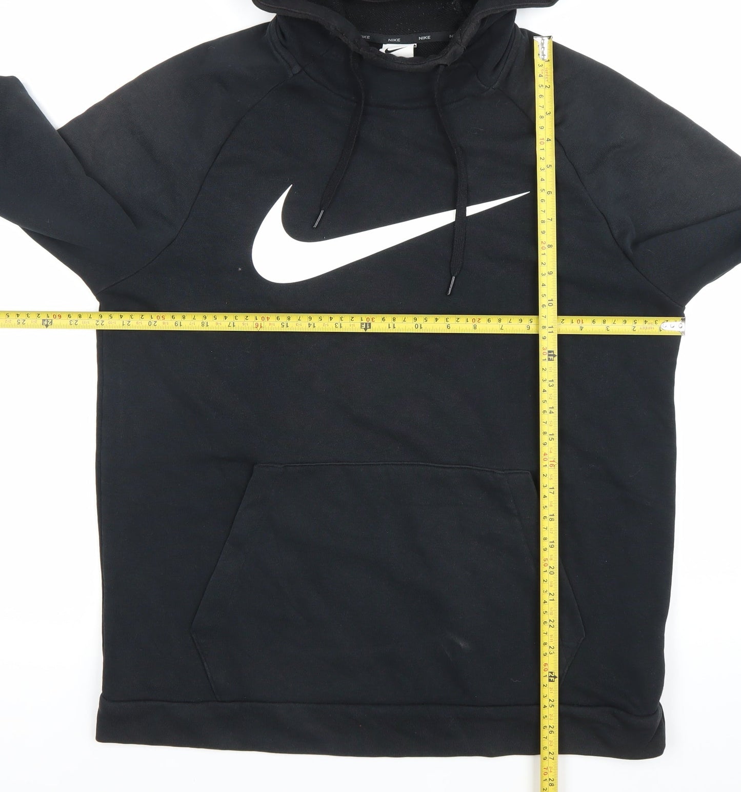 Nike Mens Black Pullover Hoodie M Sports Logo Hooded Sweatshirt