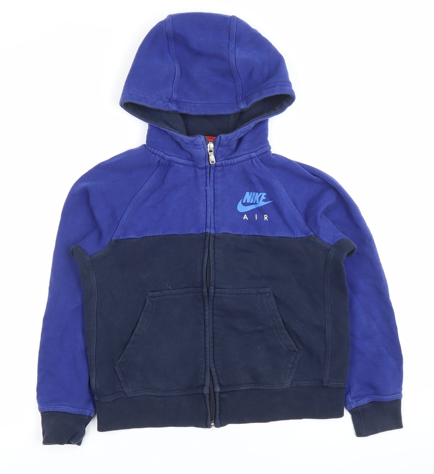Nike Boys Blue Full Zip Hoodie Sweatshirt 10-12Y Logo Sportswear