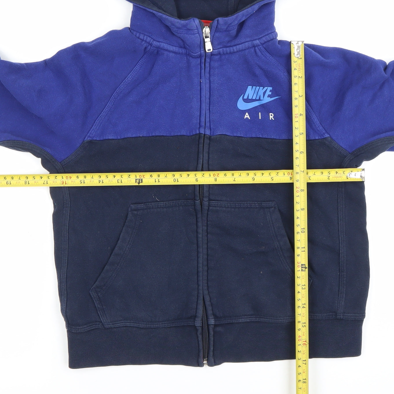 Nike Boys Blue Full Zip Hoodie Sweatshirt 10-12Y Logo Sportswear
