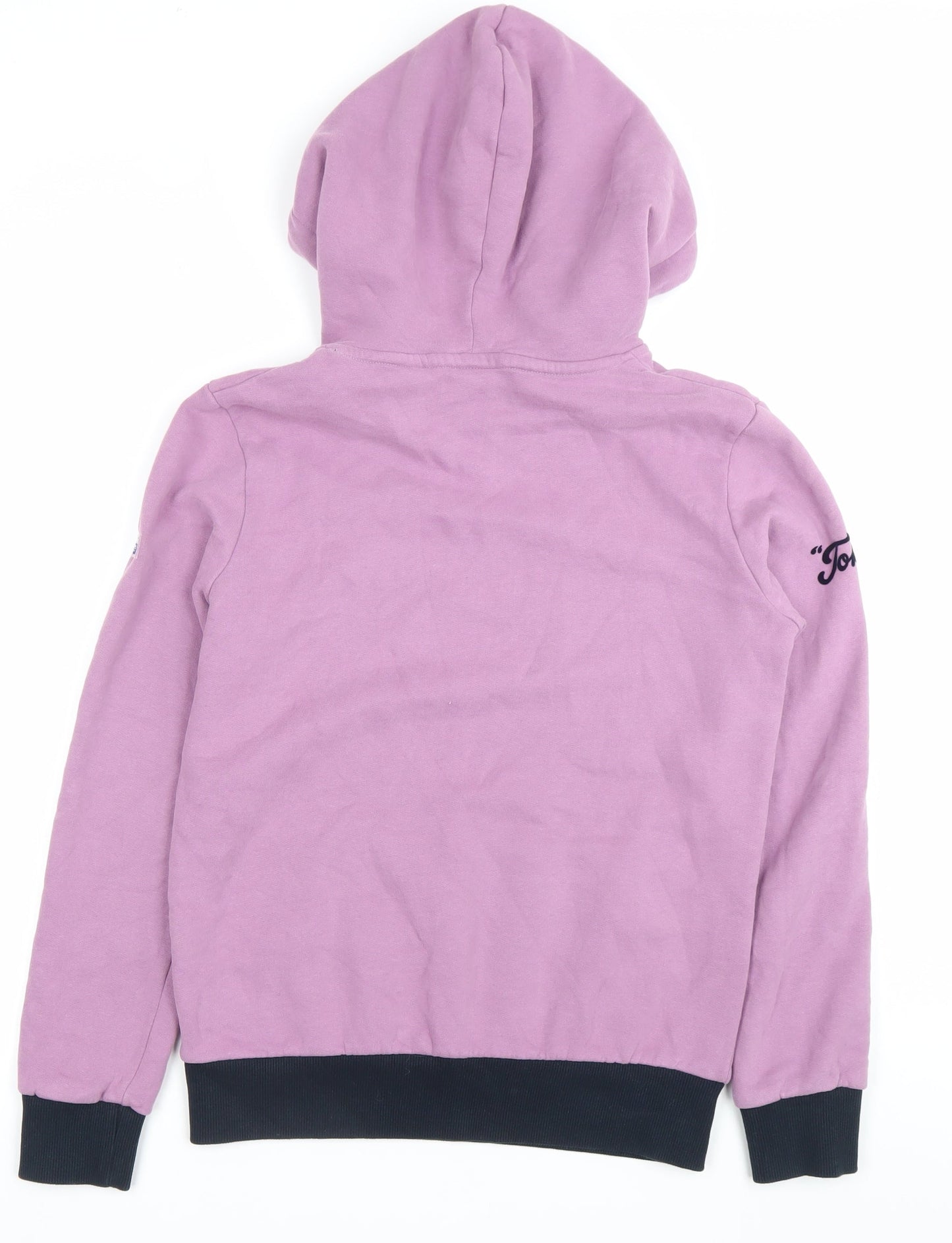 Superdry Women’s Purple Pullover Hoodie Size UK 8 With Logo Details