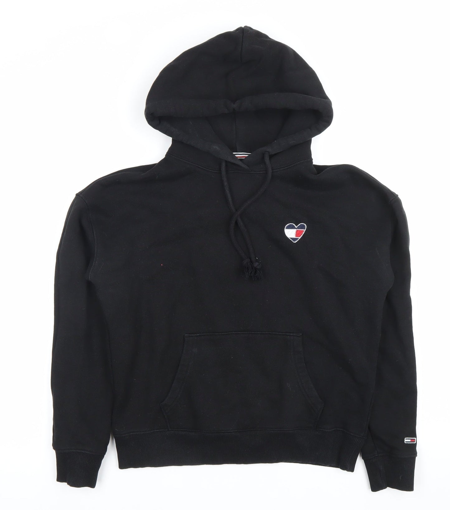 Tommy Jeans Womens Black XS Pullover Hoodie Sweatshirt