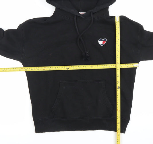Tommy Jeans Womens Black XS Pullover Hoodie Sweatshirt