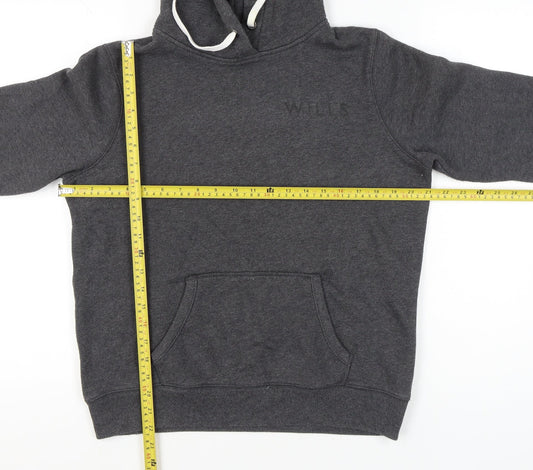 Jack Wills Womens Grey Pullover Hoodie Size 14 Regular Fit
