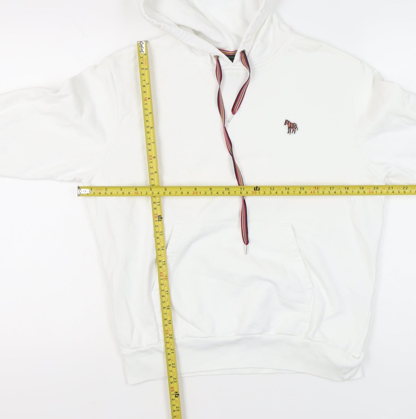 Paul Smith Women’s White Hoodie Small Organic Cotton Pullover