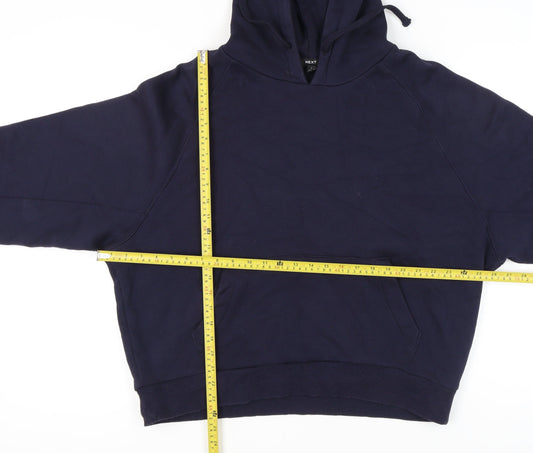 Next Women’s Navy Blue Pullover Hoodie L Cotton Blend