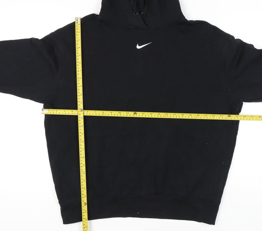 Nike Unisex Adults Black Pullover Hoodie M Logo Sports Fleece