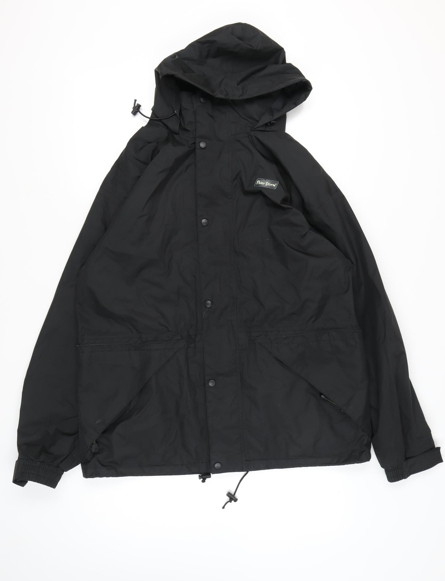 Peter Storm Men’s Black L 41-43" Rain Coat Jacket Waterproof Hooded