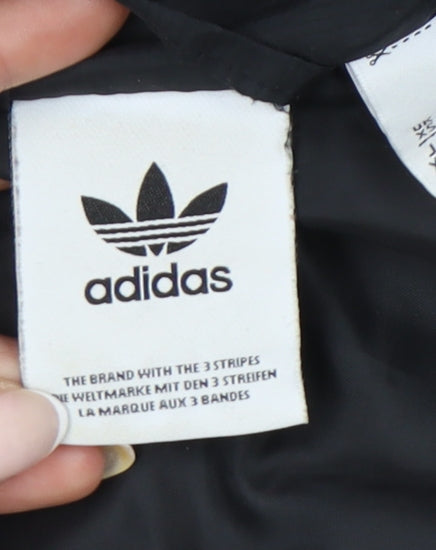 Adidas Womens Black XS Puffer Jacket Hooded Quilted Coat