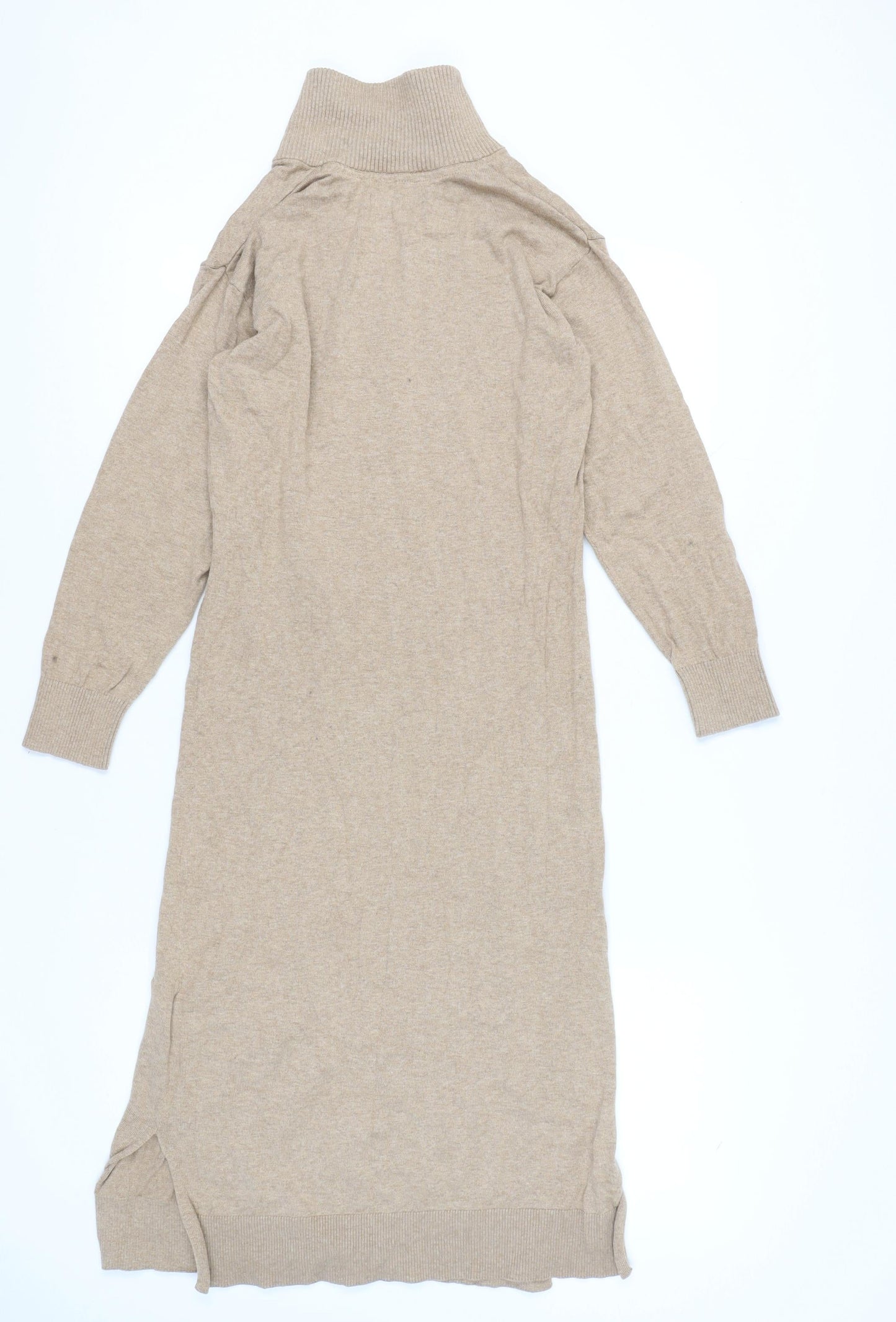 U.S. Polo Assn. Women’s Beige Jumper Dress Size 10 Cotton Cashmere