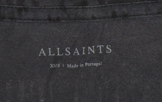 AllSaints Women’s Black XS Animal Print Cotton Graphic T-Shirt