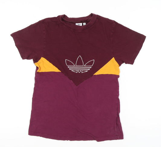 Womens UK Size 6 adidas Multicoloured 100% Cotton T-Shirt