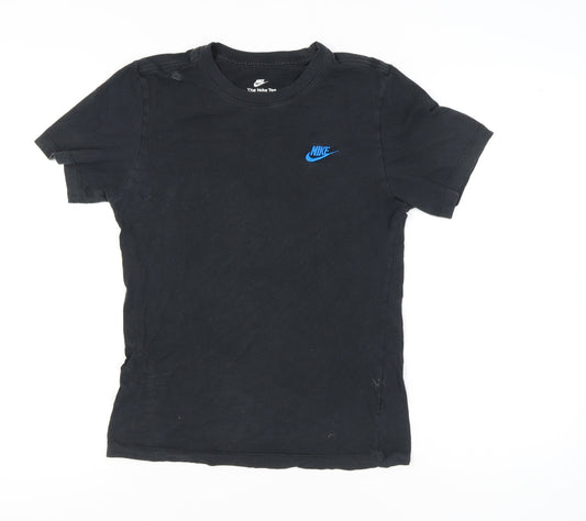 Womens UK Size XS Nike Black Cotton T-Shirt