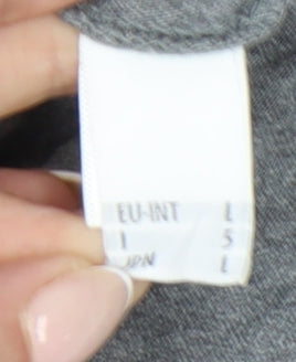 Diesel Men's Grey Cotton Crew Neck Short Sleeve T-Shirt Size L