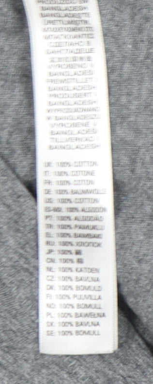 Diesel Men's Grey Cotton Crew Neck Short Sleeve T-Shirt Size L