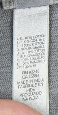 Diesel Men’s Grey L Graphic Print Cotton T-Shirt Crew Neck