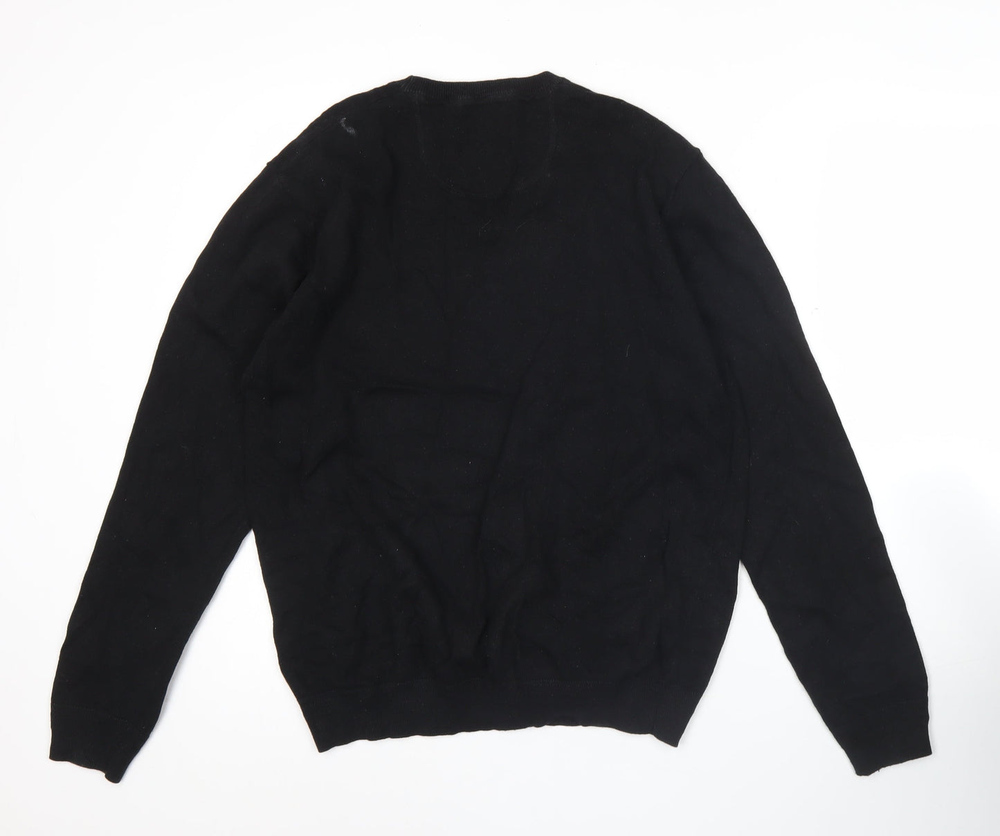 Jack Wills Mens Black XL Slim Fit Cotton Blend Crew Neck Jumper