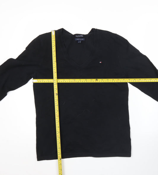 Tommy Hilfiger Women’s Black V-Neck Pullover Jumper L