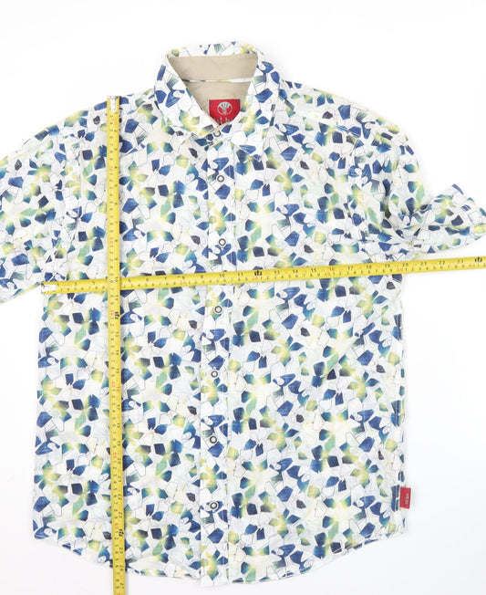 Fat Face Men’s Multicoloured Short Sleeve Button-Up Shirt S