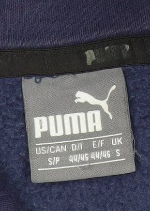 Puma Mens Blue Hoodie Small Pullover Sweatshirt Logo Sportswear