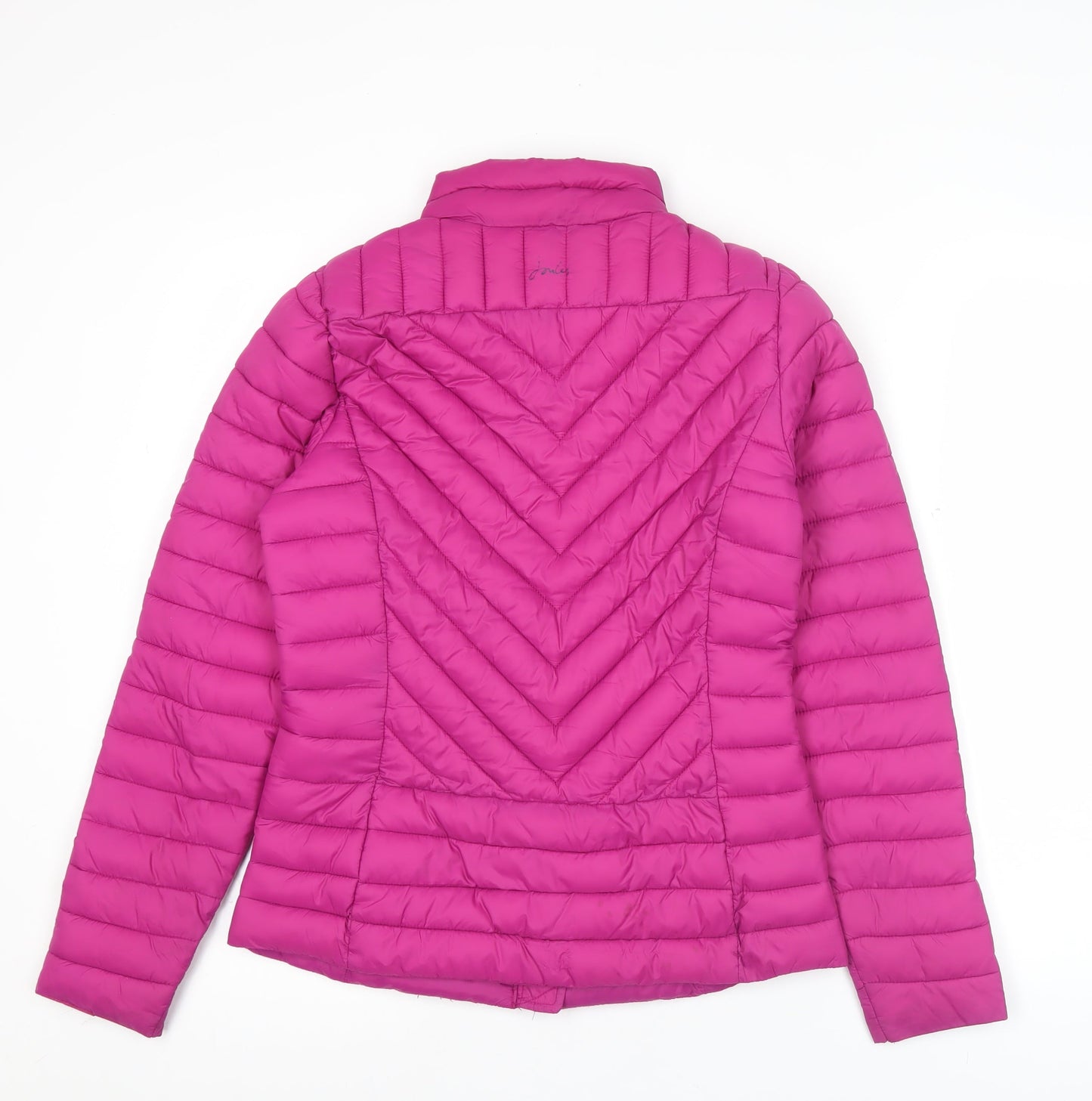 Joules Womens Pink Quilted Puffer Jacket UK 8 Regular Fit
