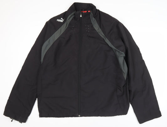 Puma Men’s Black XL Sports Track Jacket Full Zip Lightweight